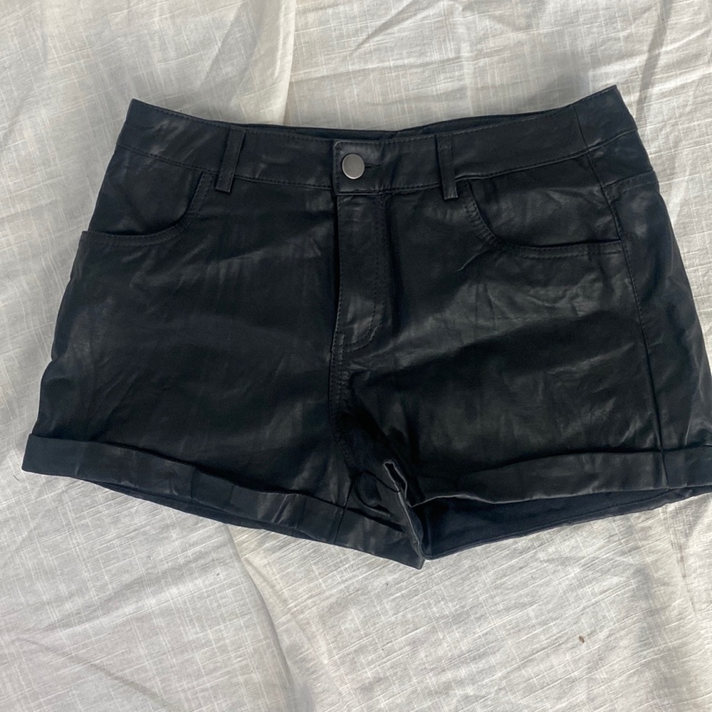 Faux Leather Shorts